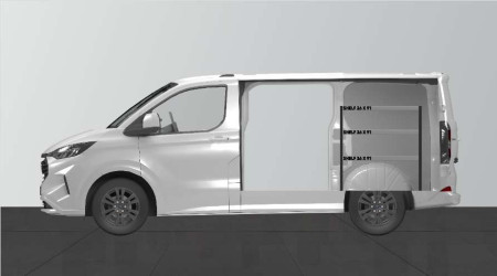 SHORT26 Autokaluste autoon Ford Custom & VW Transporter L1