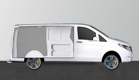 Verktygstavla vänster bak till Mercedes Vito Lång