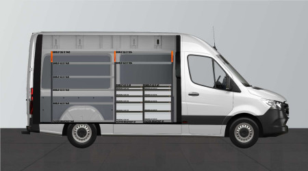 V-MAX Bilinredning till Mercedes Sprinter Standard L2H2.