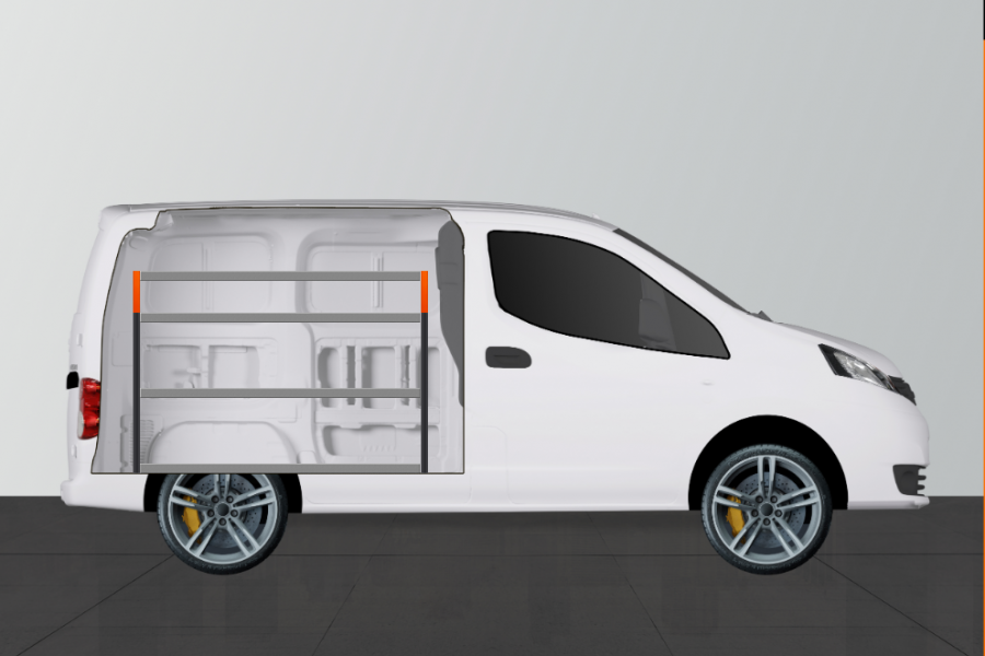 V-ENKEL Kalustesarja autoon Nissan NV200 | Work System