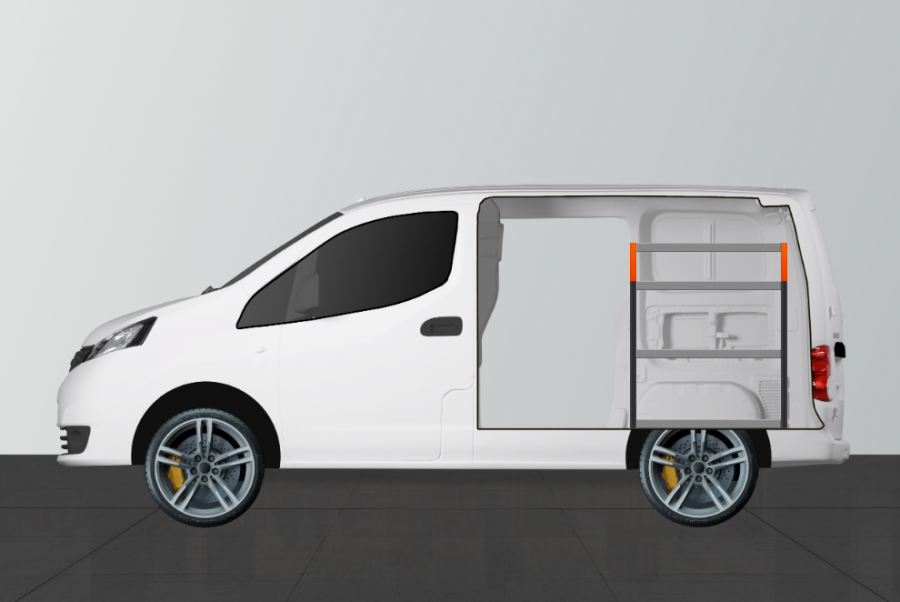 H-ENKEL Kalustesarja autoon Nissan NV200 | Work System