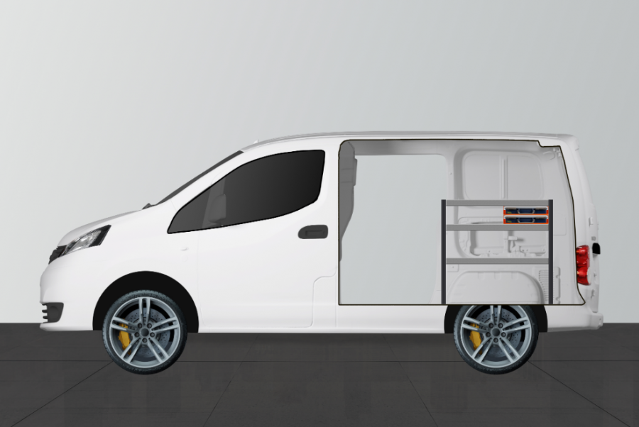 H-SS2 Kalustesarja autoon Nissan NV200 | Work System