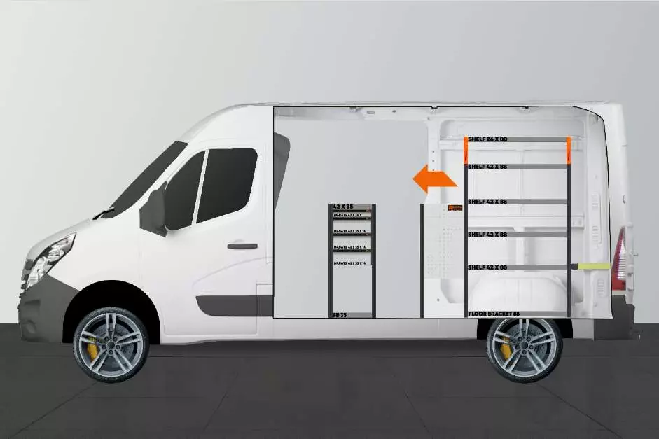 LD42 autokalusteet Nissan Interstar